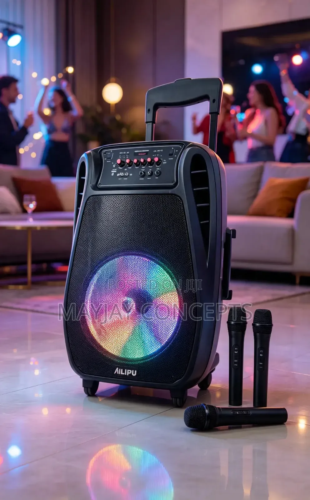 AILIPU SP-3510D 15-Inch Rechargeable Bluetooth PA Speaker System