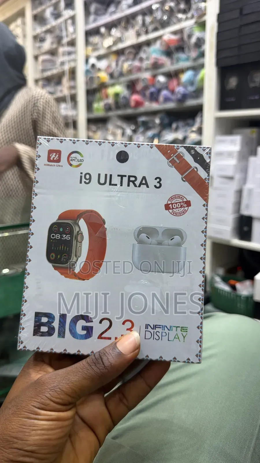 Hr6 Ultra3 Smartwatch With Earpod, Charger Rubber Straps