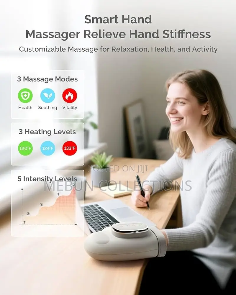 Rechargeable Hand Massager With Heat Compression for Relief