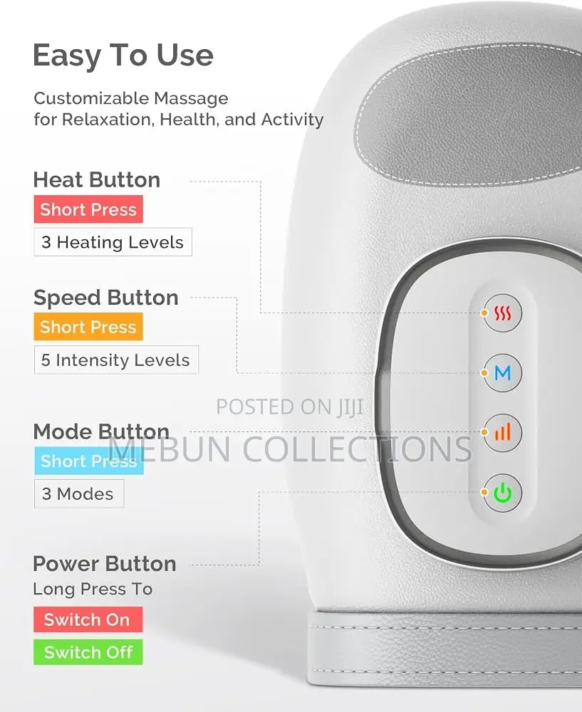 Rechargeable Hand Massager With Heat Compression for Relief
