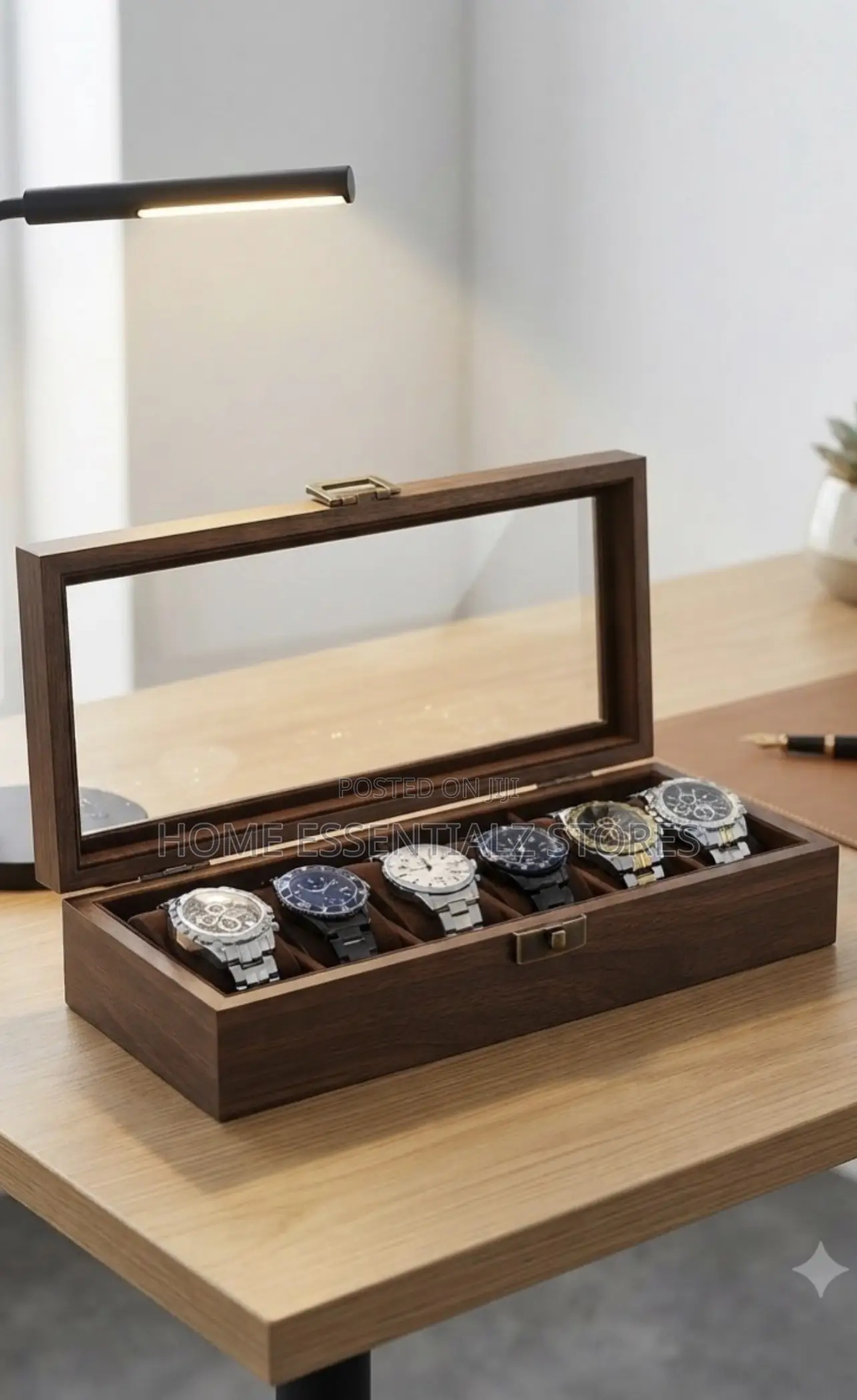 Wristwatches Storage Organizer - 6slot Bamboo Wooden Watch Display Box
