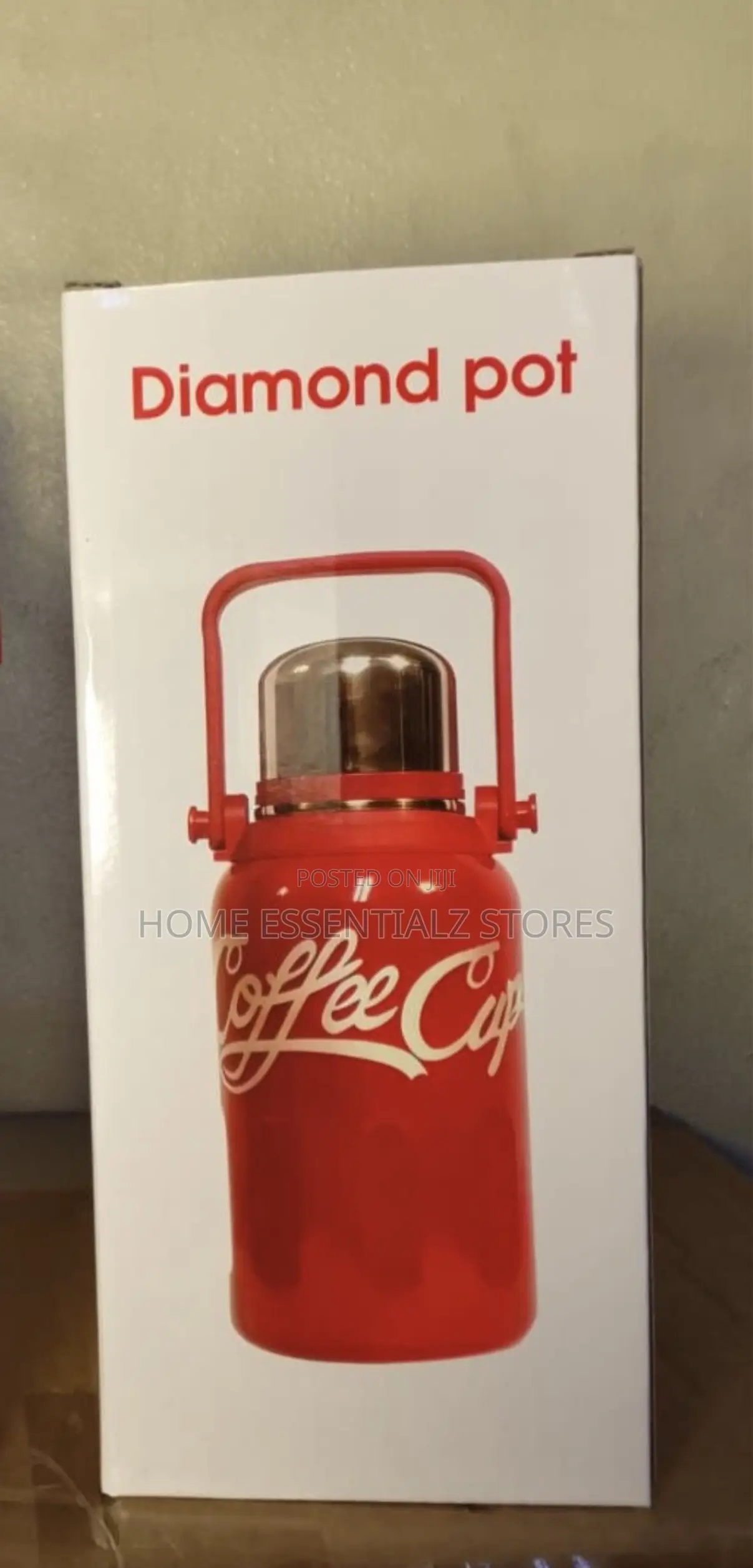 1.2L Diamond Coffee Cup Vacuum Flask - Stainless Steel Thermal Flask