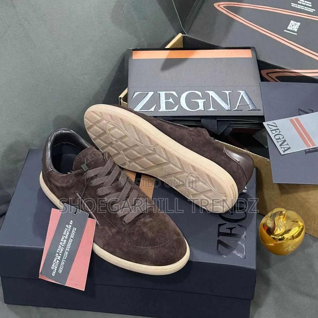 Zegna 232 Sneakers in Leather and Suede With Multi Colourways