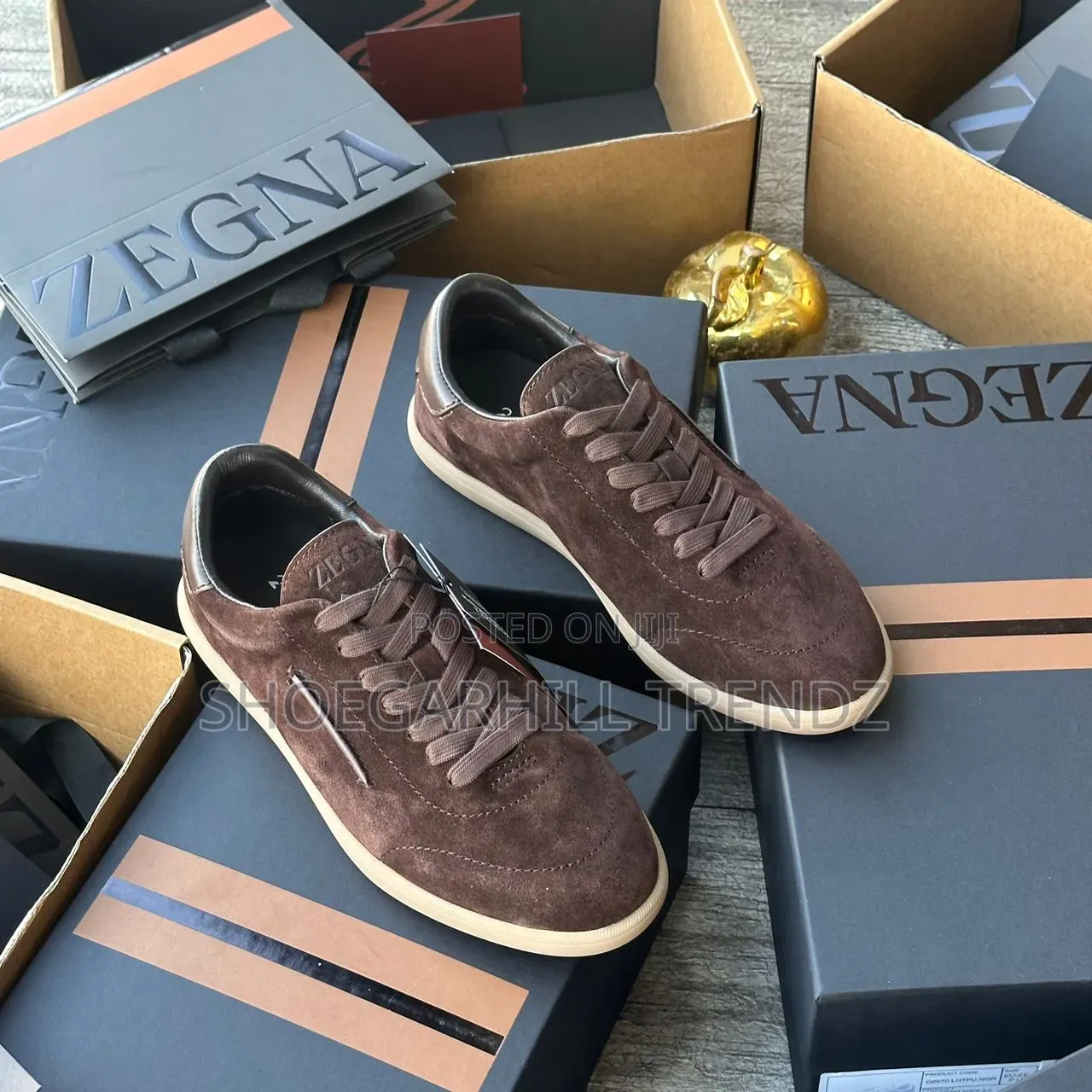 Zegna 232 Sneakers in Leather and Suede With Multi Colourways