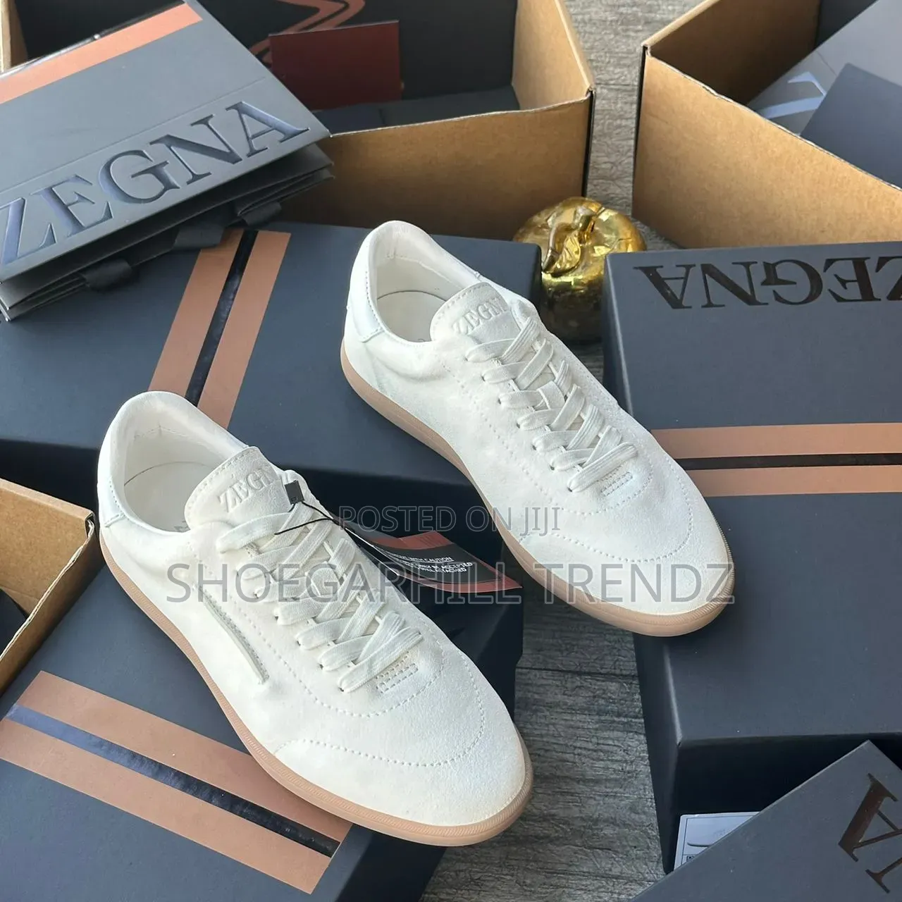 Zegna 232 Sneakers in Leather and Suede With Multi Colourways