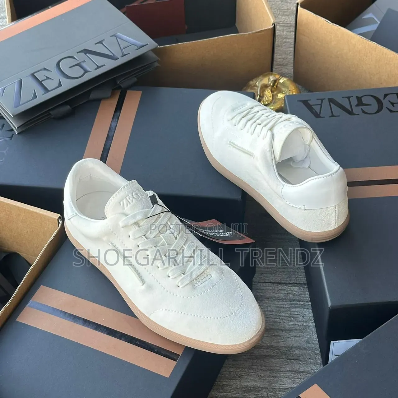 Zegna 232 Sneakers in Leather and Suede With Multi Colourways