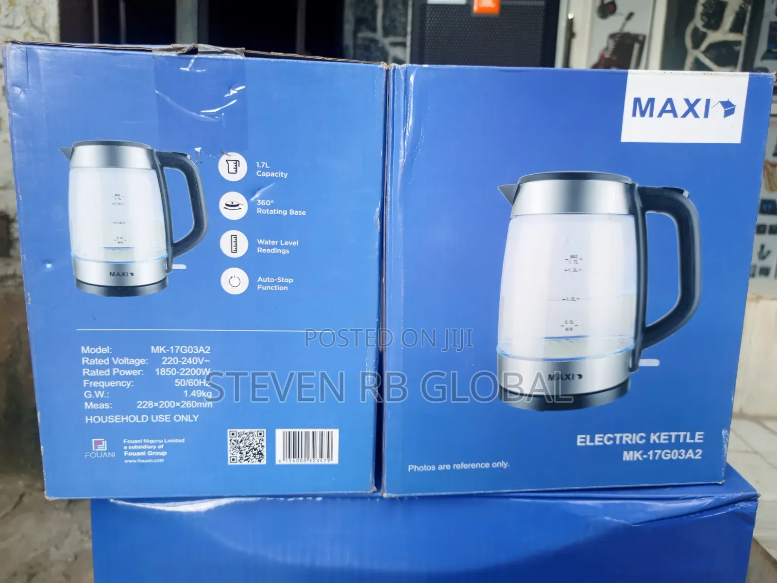 Maxi 1.7l Glass Electric Kettle | Mk-17go3a2