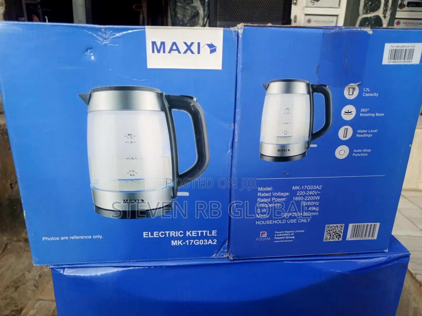 Maxi 1.7l Glass Electric Kettle | Mk-17go3a2
