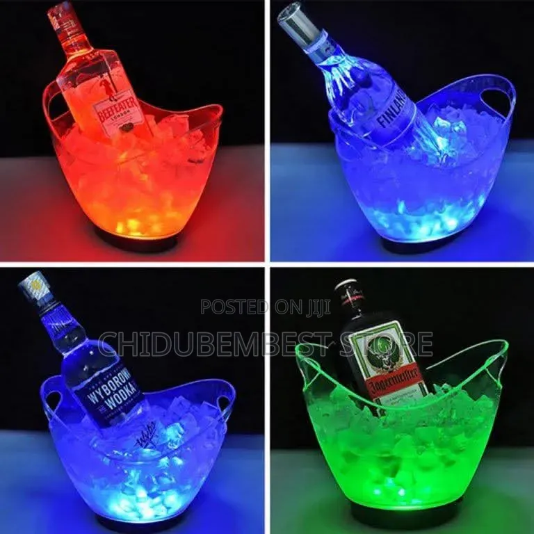 Rechargeable Led Light Acrylic Champagne Ice Bucket