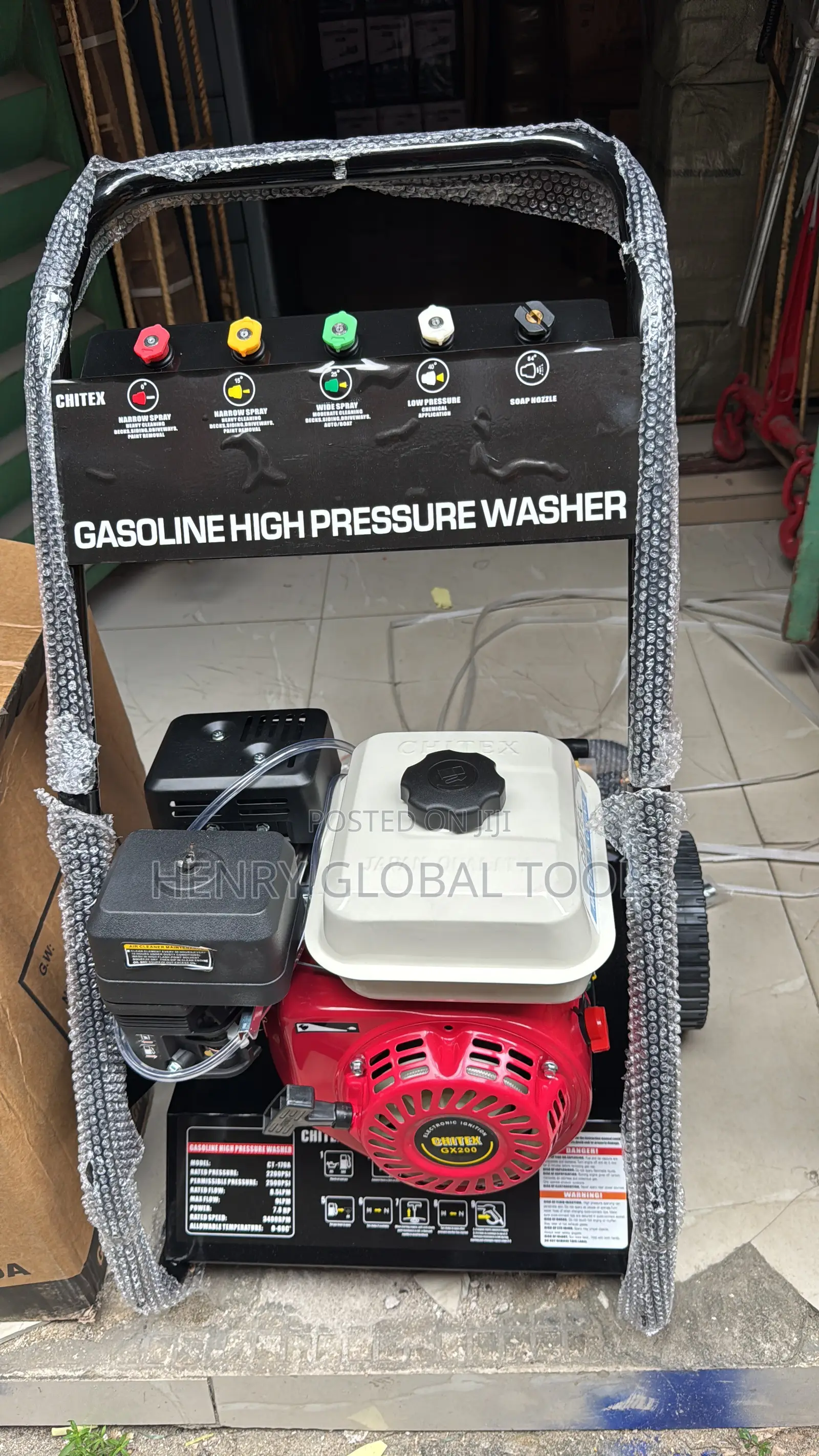 Chitex Ct-170a 7.0hp Gasoline High Pressure Washer – 2500 Psi