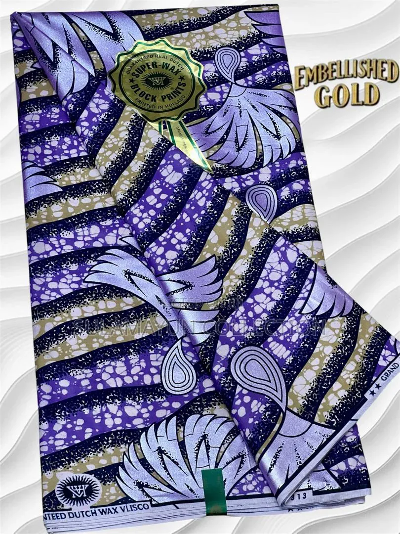 Embellished Gold Ankara Fabrics