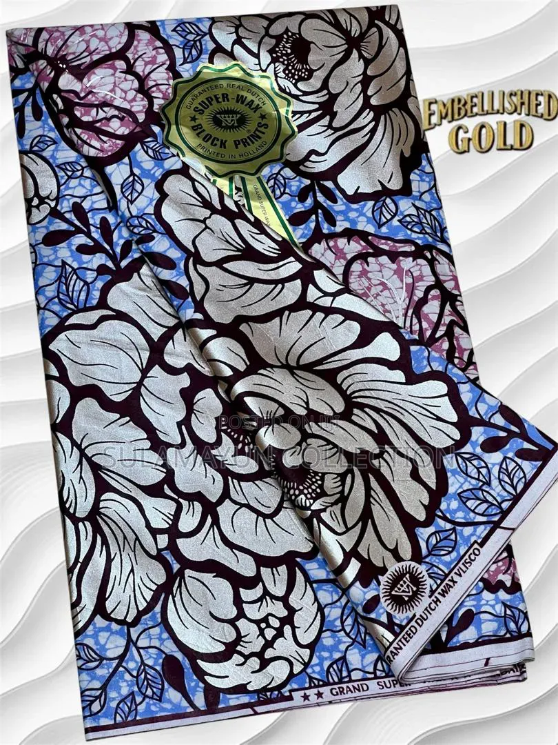 Embellished Gold Ankara Fabrics
