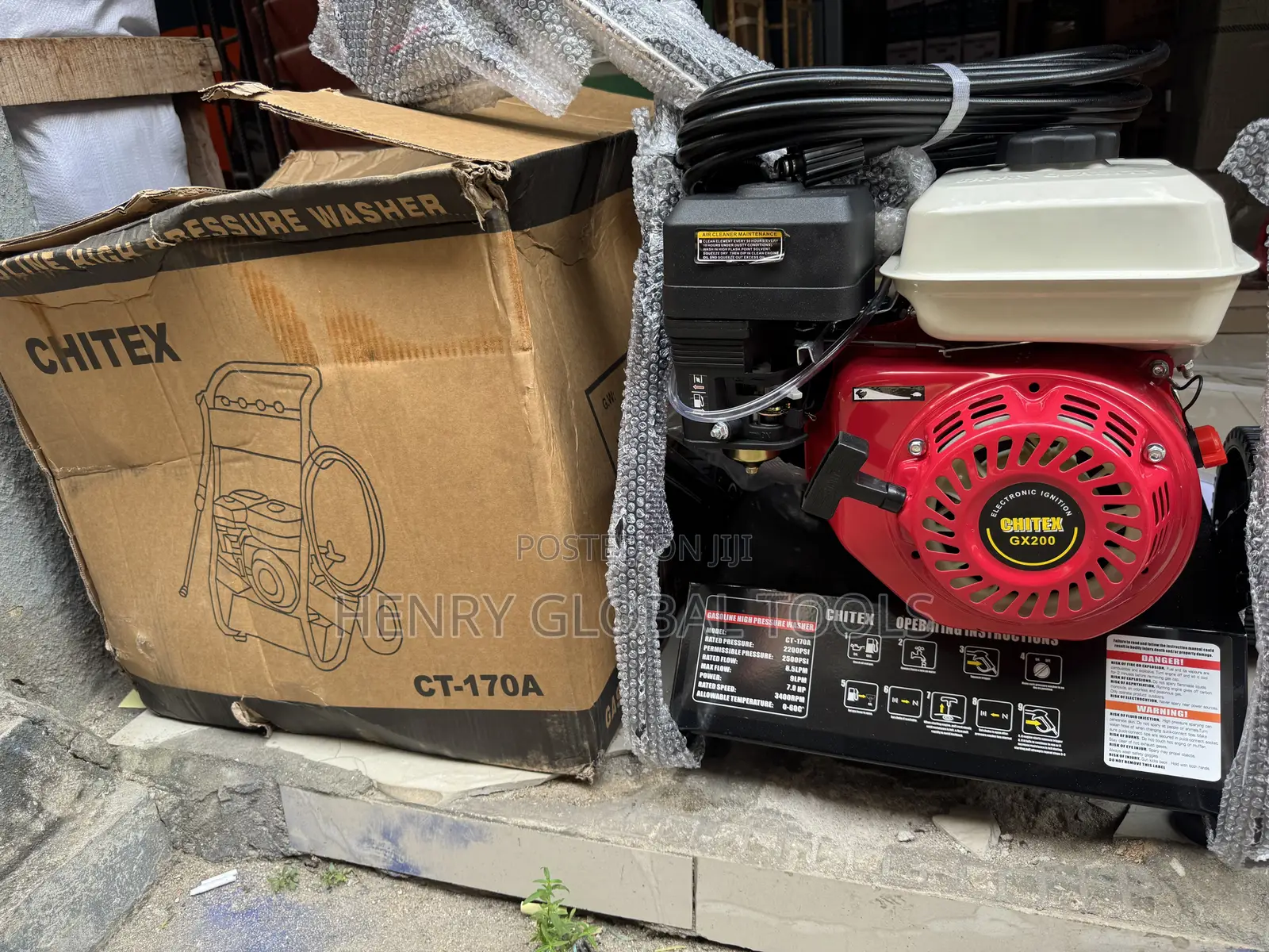 Chitex Ct-170a 7.0hp Gasoline High Pressure Washer – 2500 Psi
