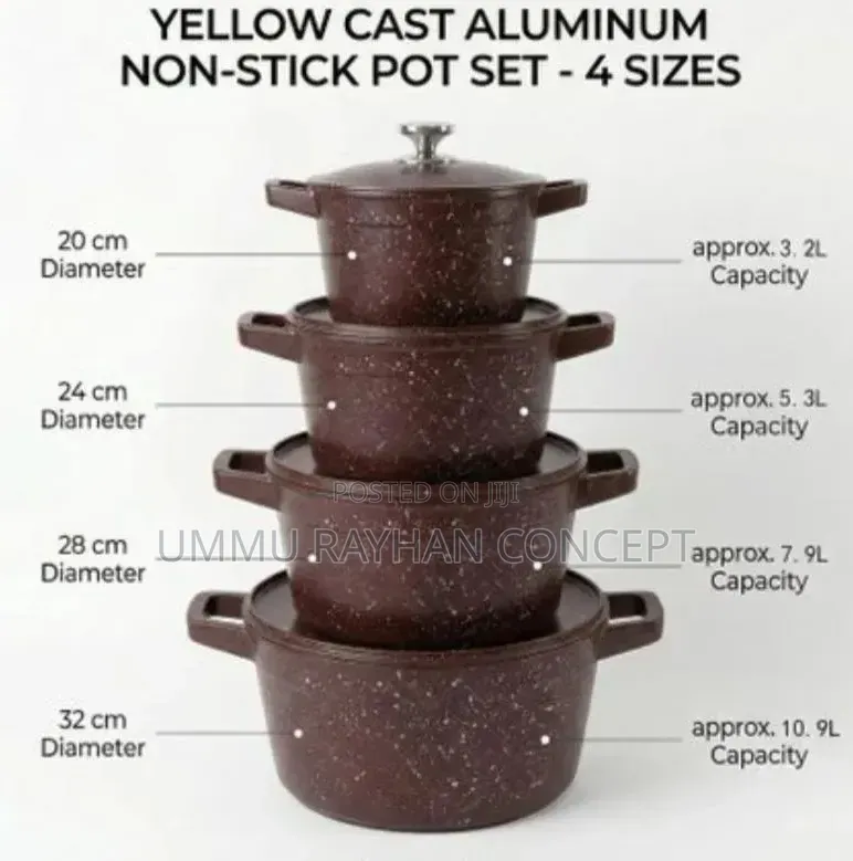 8pcs Cast Aluminium Non-Stick Cookware Set