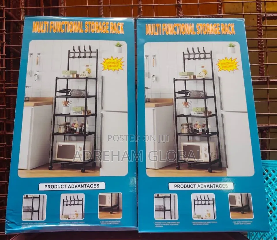 5layers Multi-Functional Kitchen Storage Rack With Wheels - Bathroom