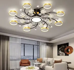 Modern Black Ceiling Chandeliers for Living Room and Bedroom
