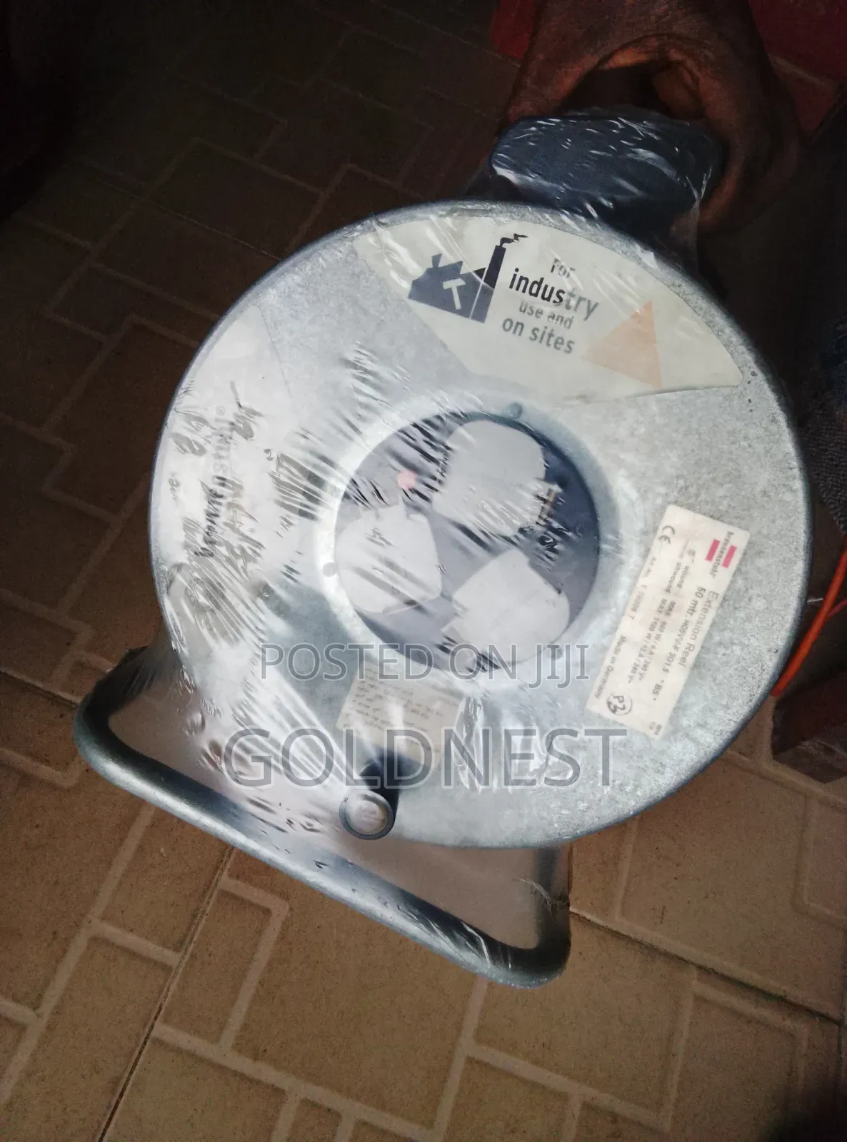 50-Meter Heavy-Duty Industrial Extension Cable Reel