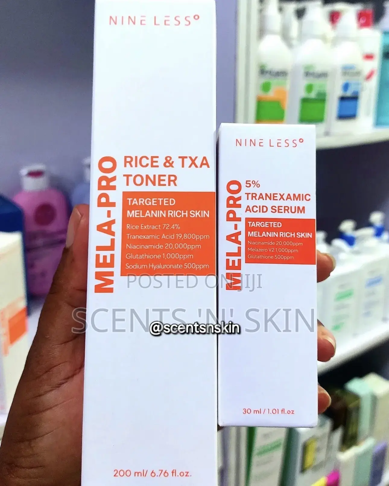NineLess Mela-Pro Rice Toner Tranexamic Acid Serm Set