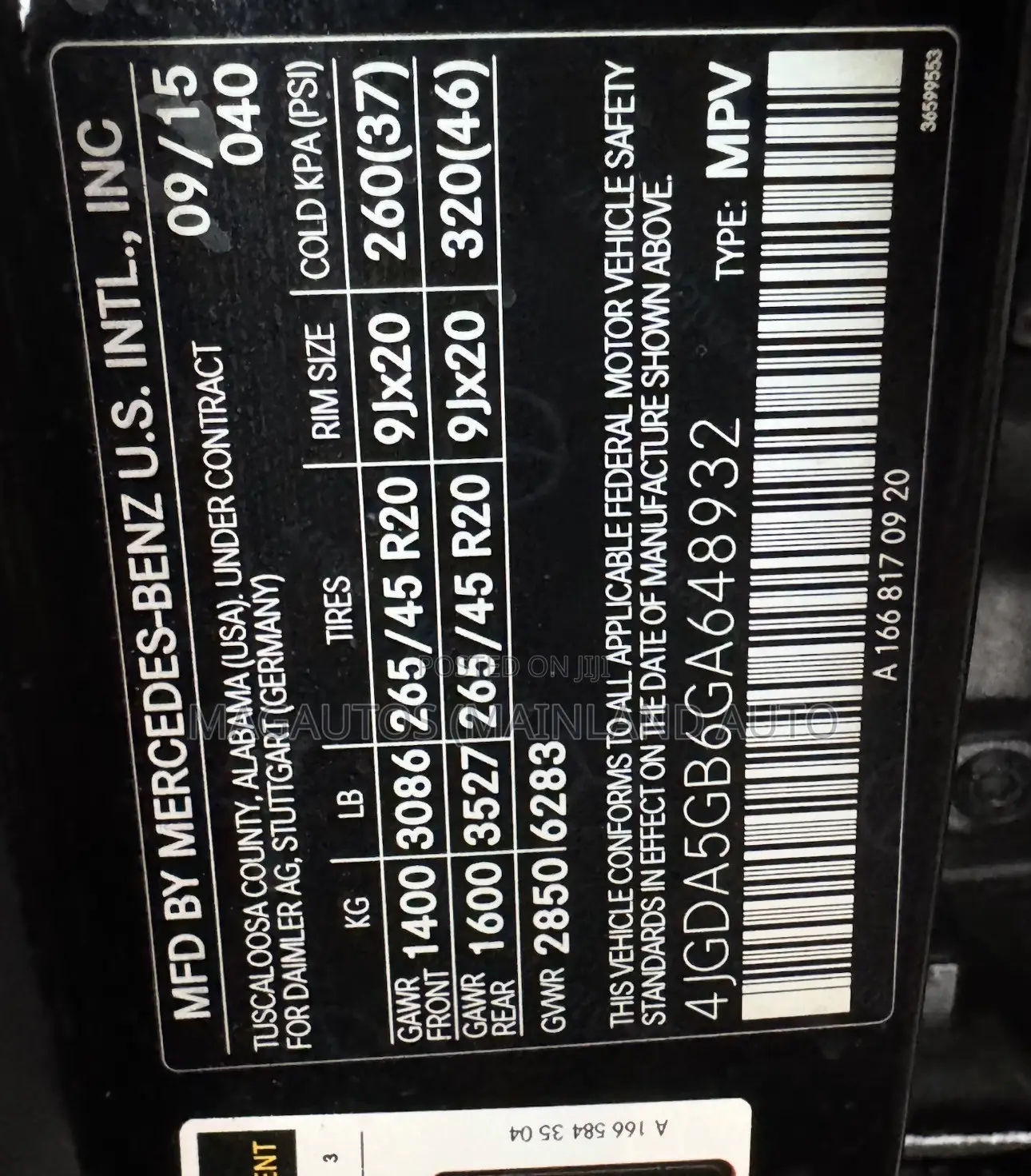 Mercedes-Benz GLE-Class GLE 400 4MATIC 2016 Black
