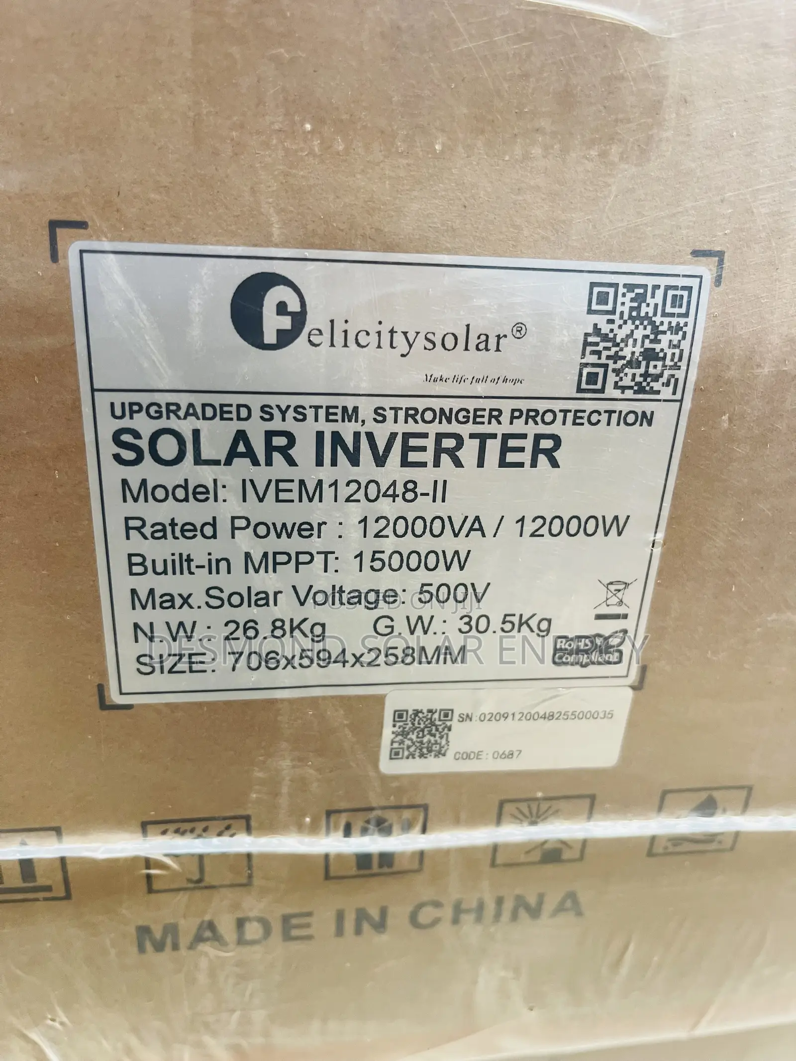 12kva Ivem 48v Felicity Solar Hybrid Inverter Is Now Available
