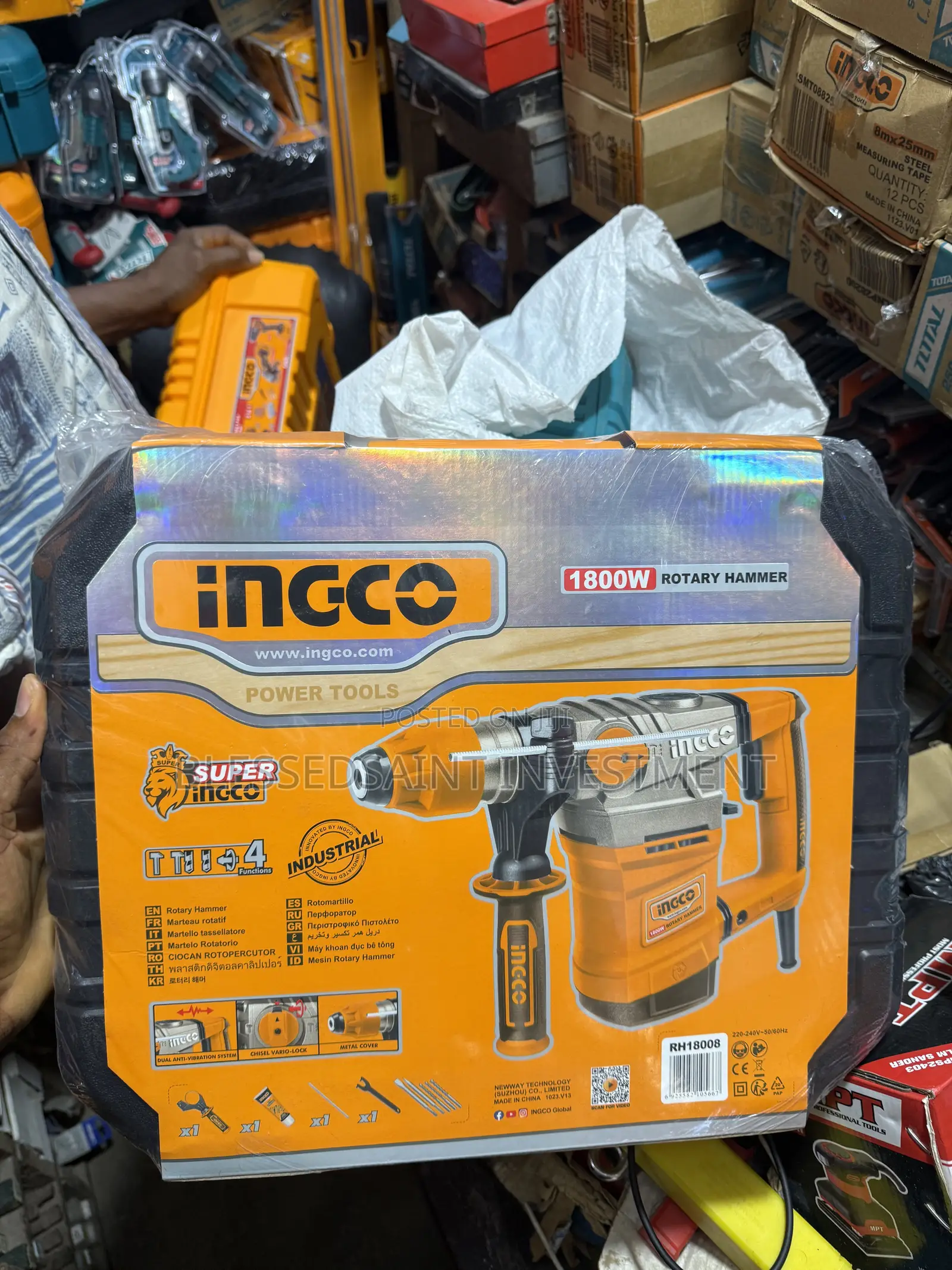 Ingco Electric Hammer Drill 1800w 36mm