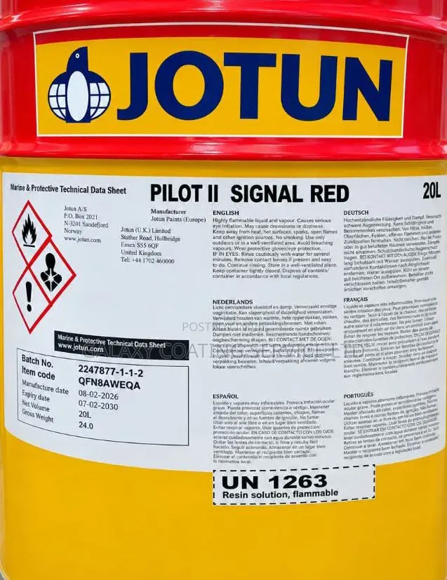 Pilot 11 Signal Red -High Gloss Alkyd Topcoat.