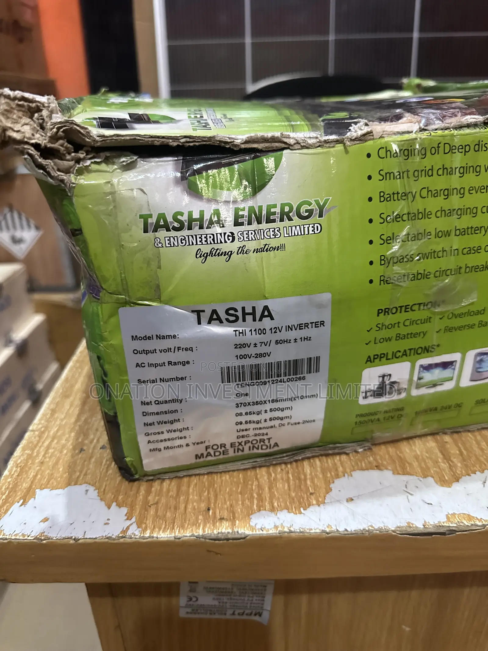 1100va 12v Tasha Energy Inverter
