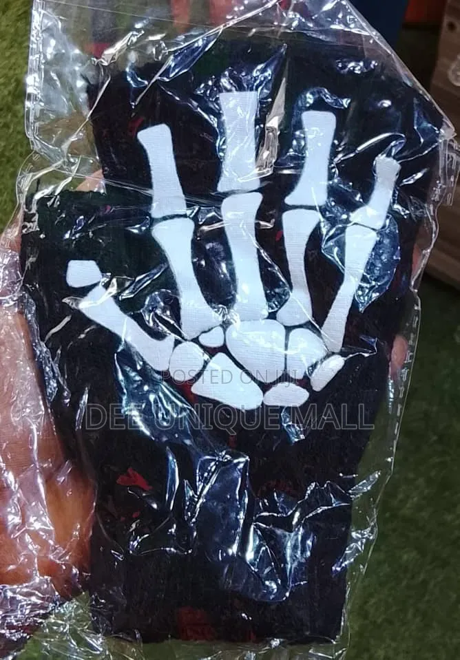 New Punk Unisex Halloween Half Finger Gloves Glow in the Dark