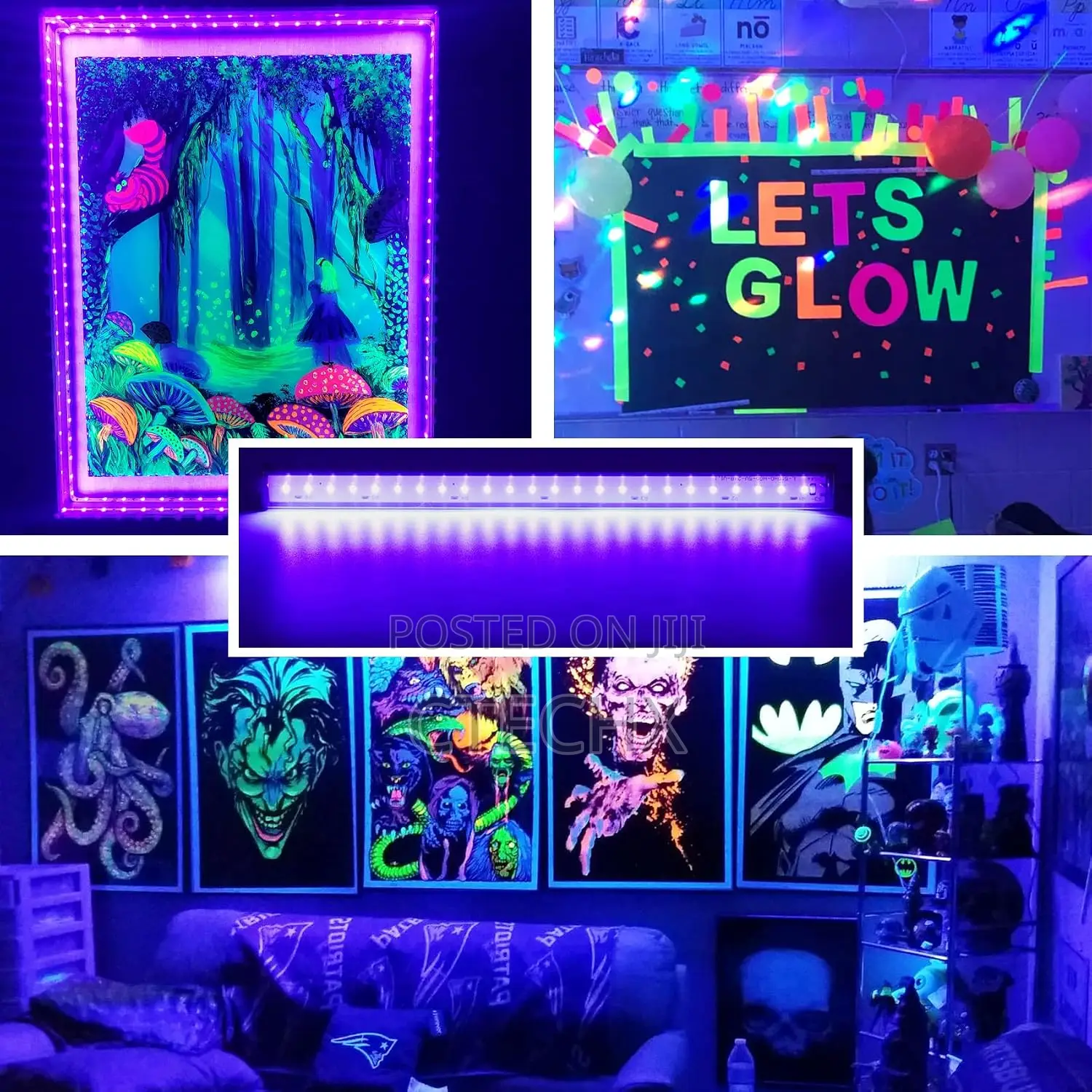 10W UV Blacklight 2ft USB LED Party Supplies for Body Paint Stage 2pac