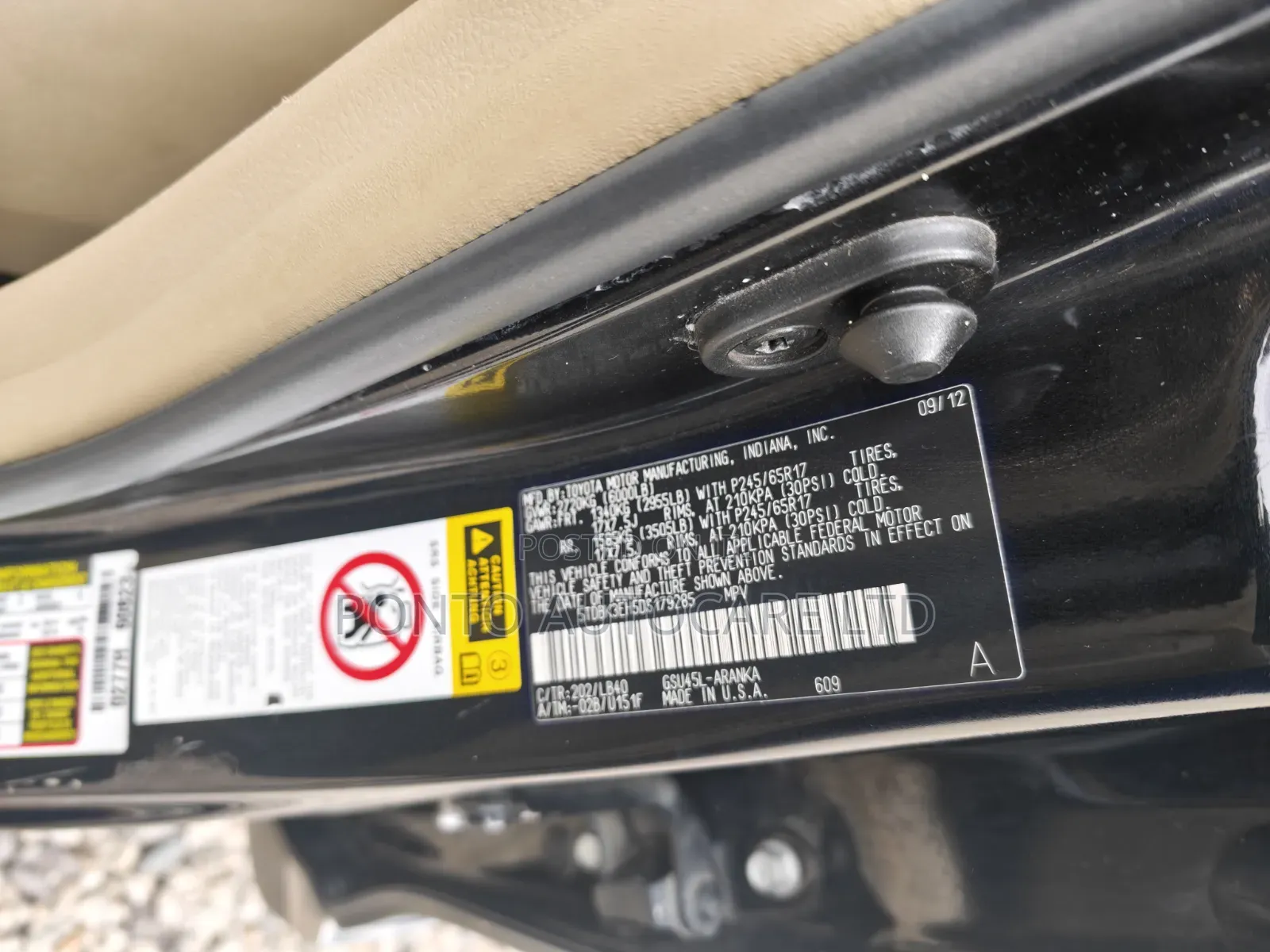 Toyota Highlander Limited 3.5L 2WD 2013 Black