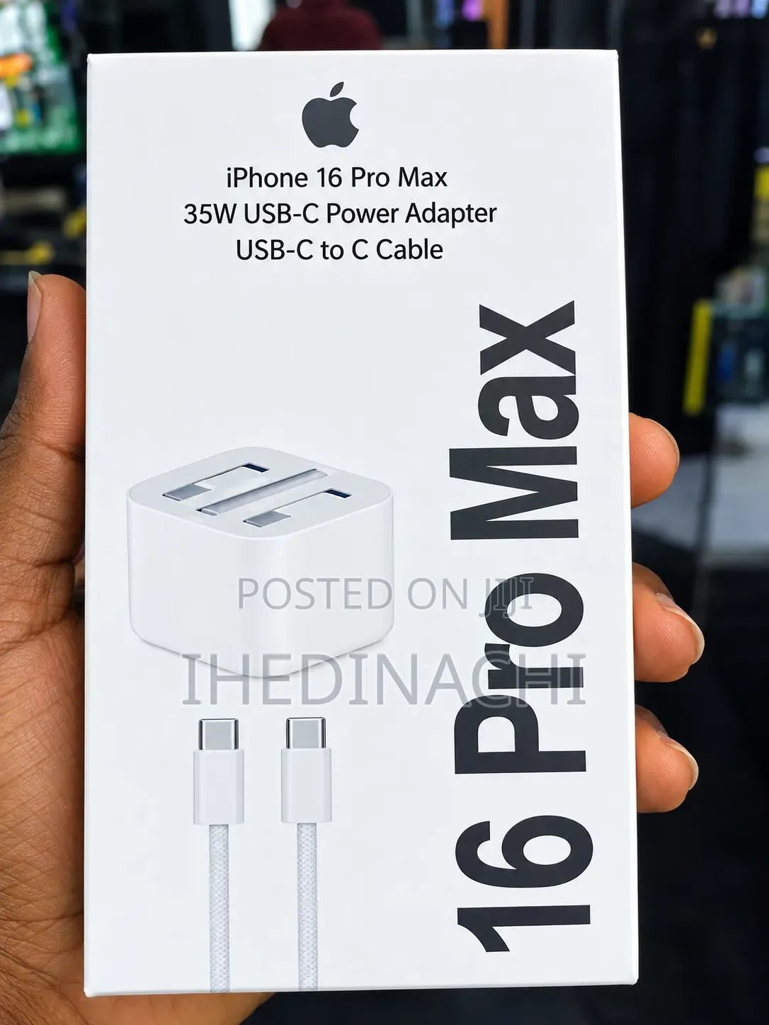 Original iPhone 16promax Charger 35 Watts Type C to Type C