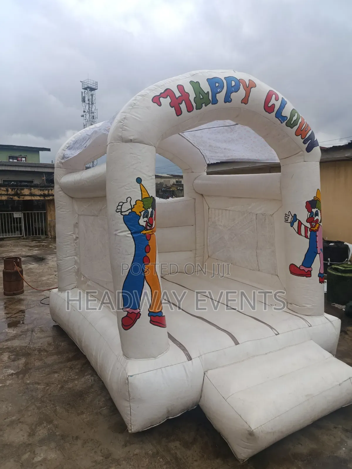 Fairly Used White Bouncing Castle for Sale