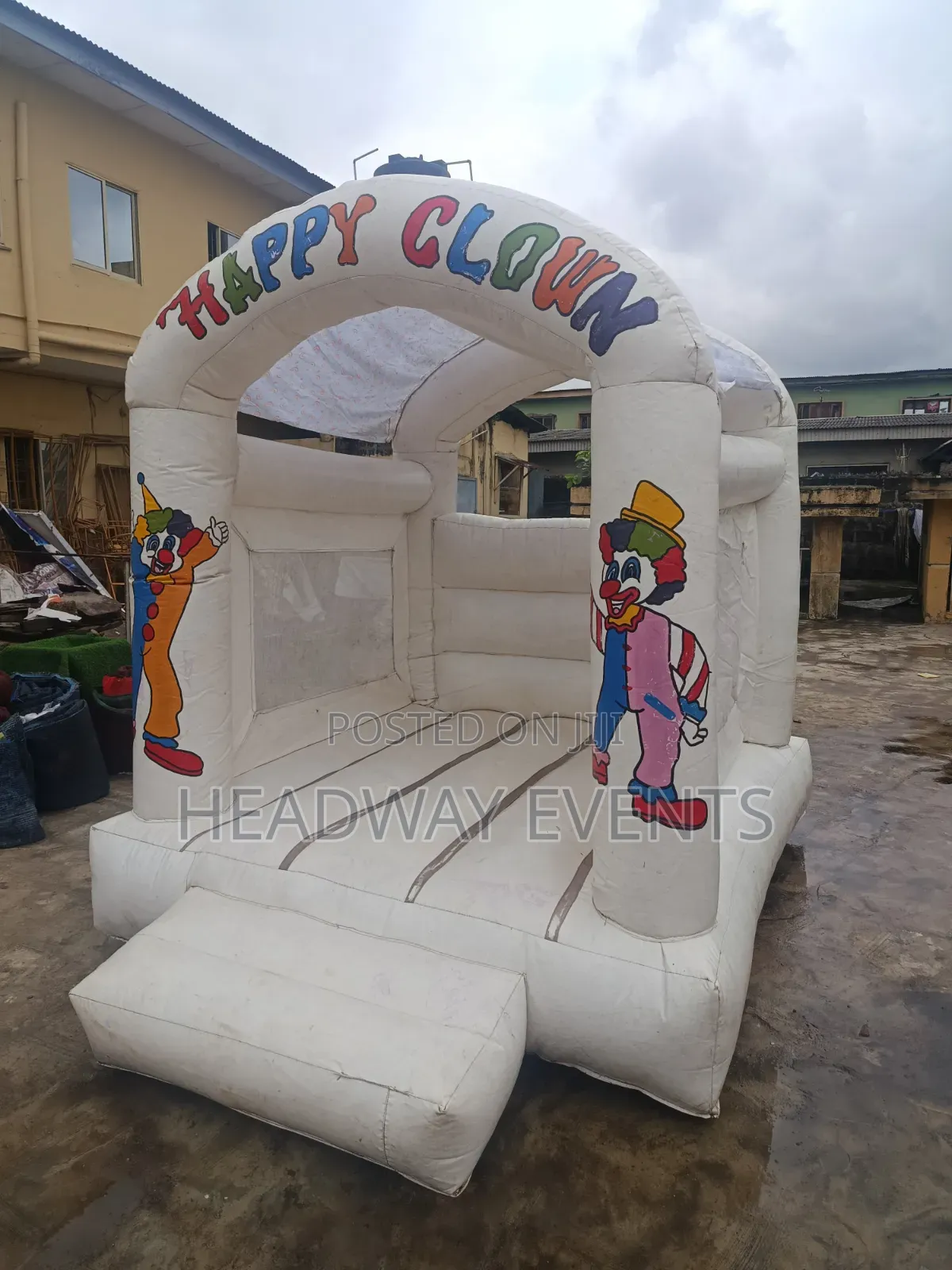 Fairly Used White Bouncing Castle for Sale