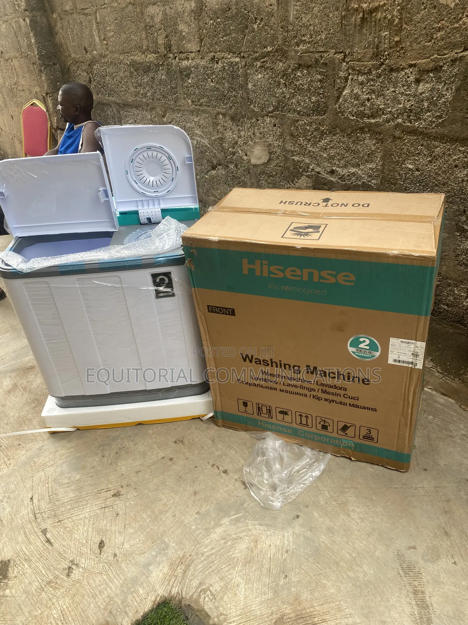 Hisense 7.5KG Manual Washer and Dryer for Home Laundry