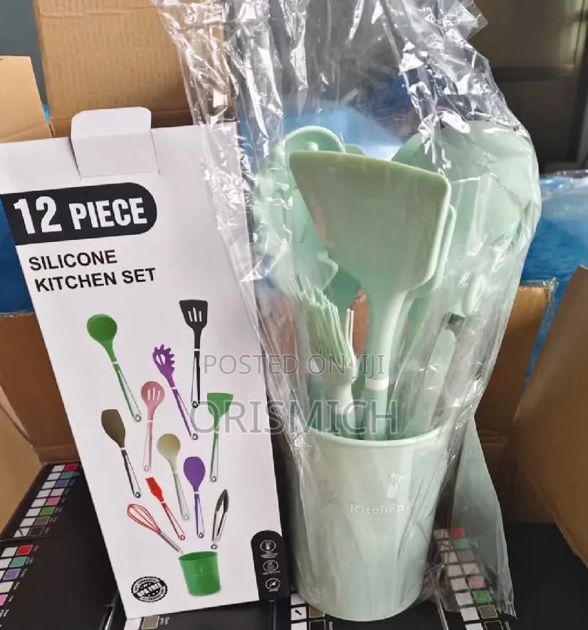 12pcs Pure Silicone Spoon Set