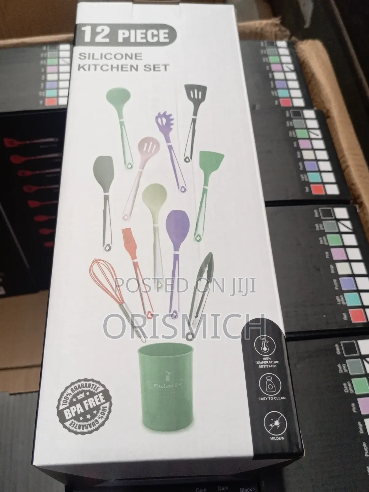 12pcs Pure Silicone Spoon Set