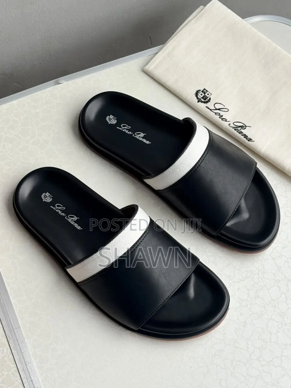 Loro Piana Cover Leather Slippers