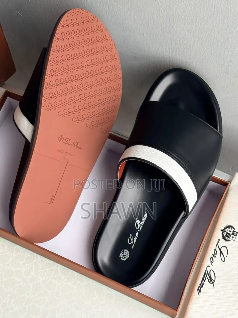 Loro Piana Cover Leather Slippers