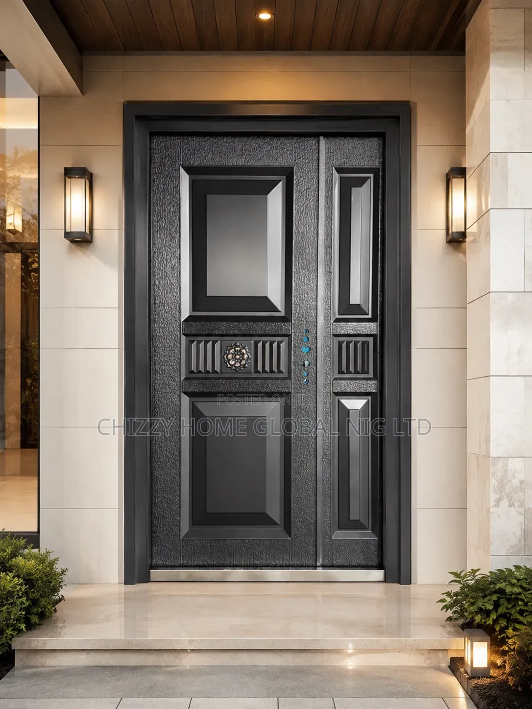 "Armored Pure Copper Cast Villa Entrance Door. 7ft by 4ft