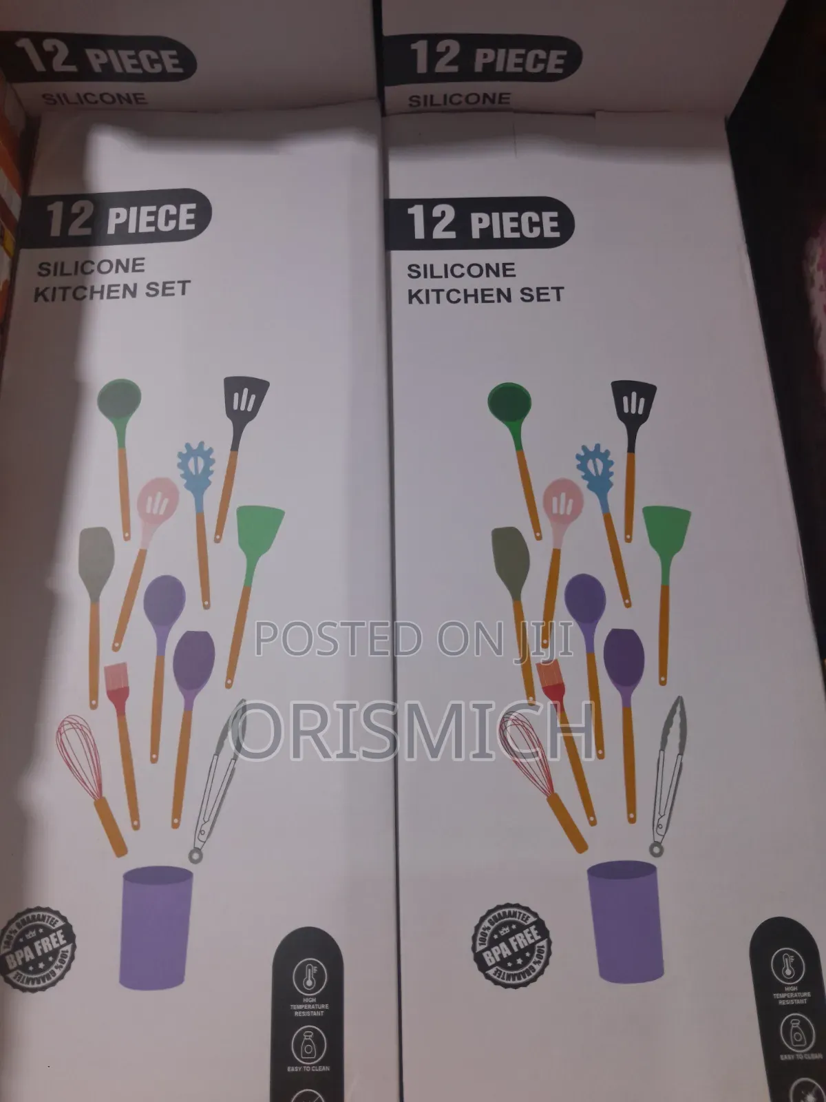 12pcs Silicone Spoon and Wooden Hand