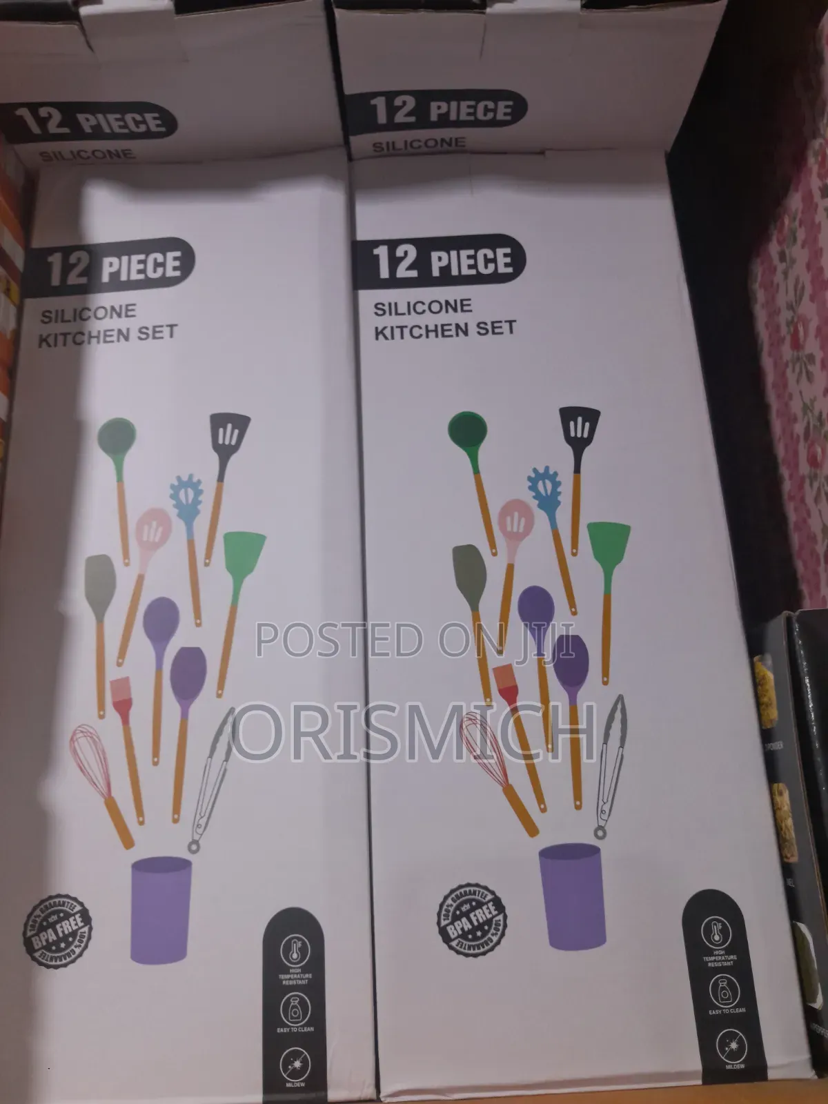 12pcs Silicone Spoon and Wooden Hand