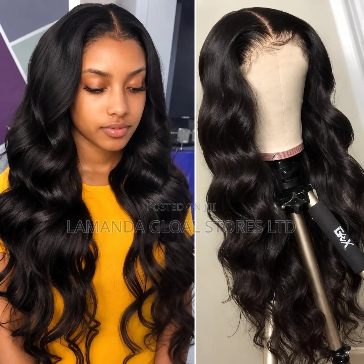Long Body Wave Middle Part HD Lace Front Human Hair Wig