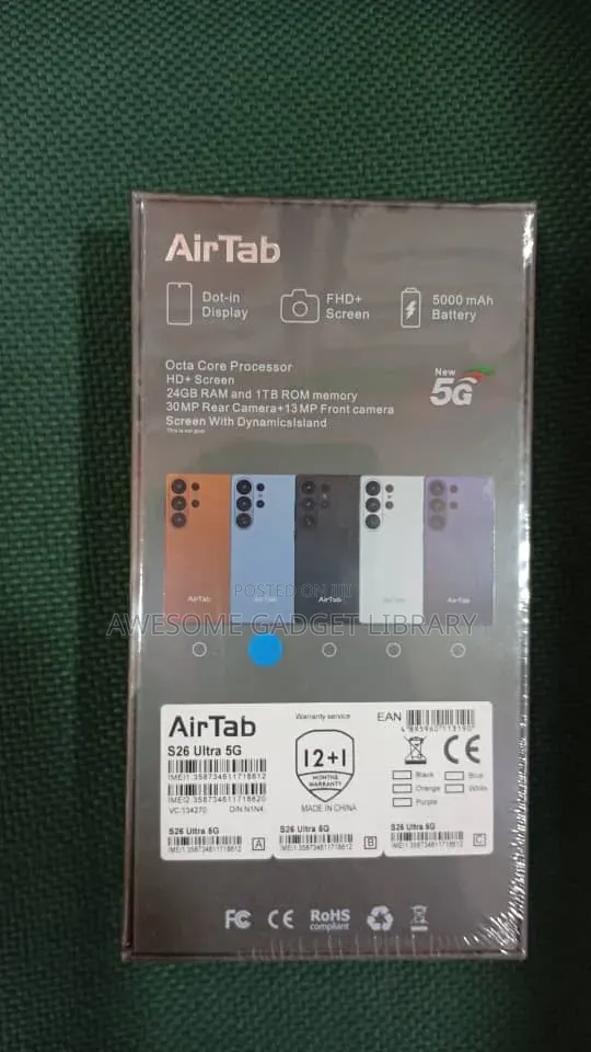 New AirTab Mini 10 Pro XL 256 GB Black