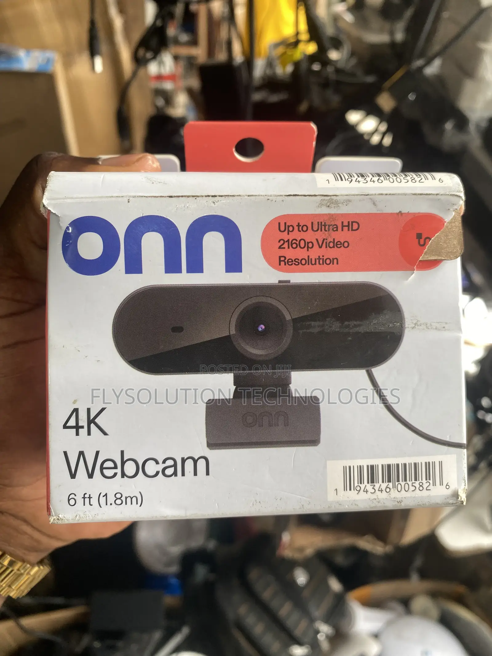 ONN Webcam With Autofocus Swivel Head Built-in Dual Mics