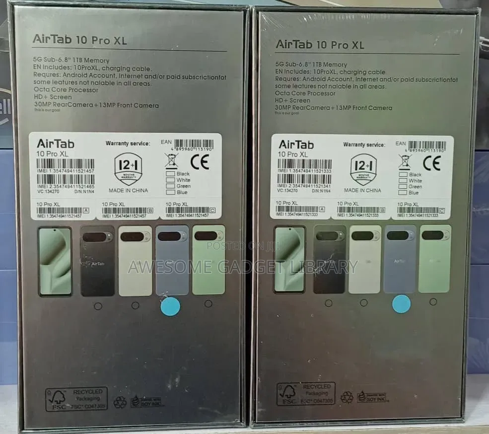 New AirTab Mini 10 Pro XL 256 GB Black