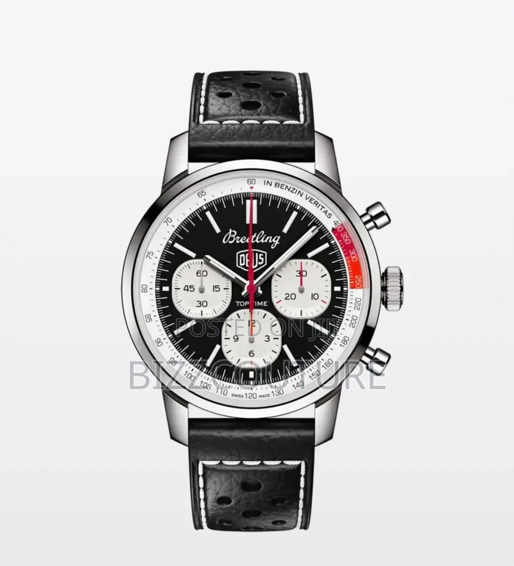 Original Breitling Men's Leather Strap Watch 100% Authentic Guaranteed