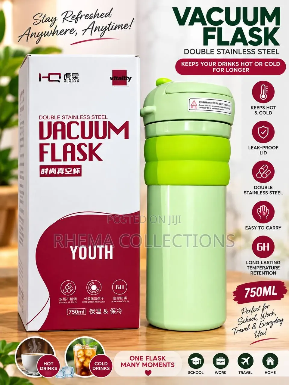 Quality Bpa Free Vacuum Water Flask With Filter and Straw