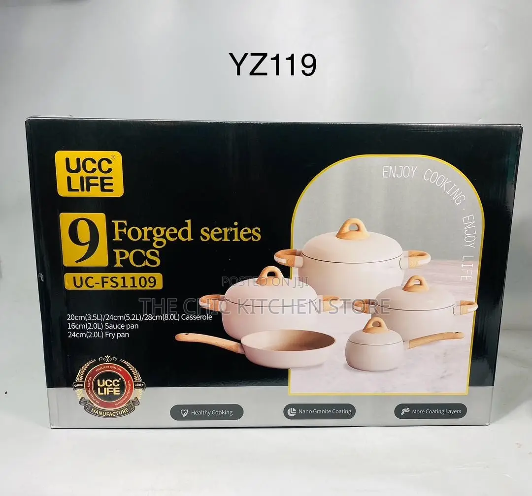 UCC 9pcs Forged Ceramic Cookware Series