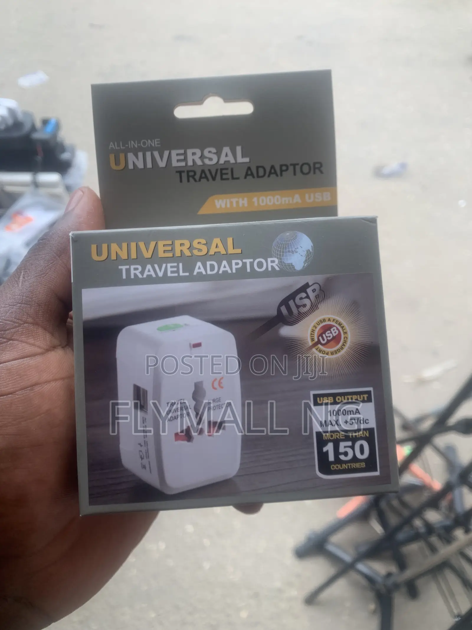 Universal Travel Plug Adapter With a Built-in USB Port