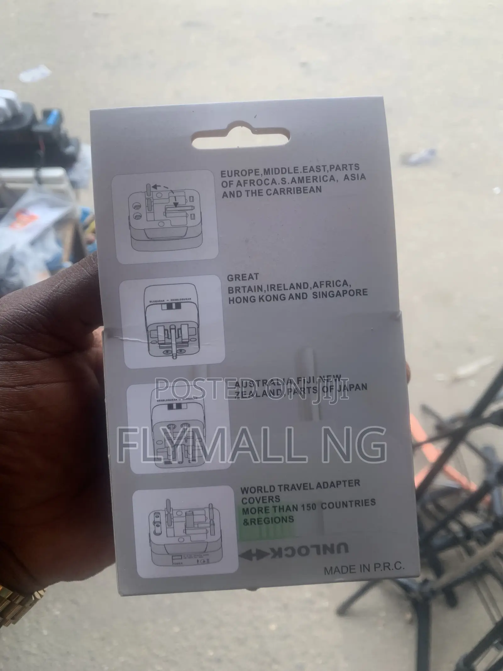 Universal Travel Plug Adapter With a Built-in USB Port